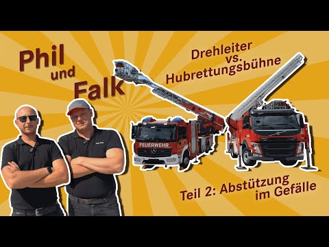 Rosenbauer Drehleiter vs. Hubrettungsbühne: Frag Phil und Falk – Abstützung am Hang