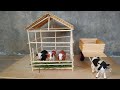 How To Make Cow Shed Animals House Craft From Ice Cream Sticks
