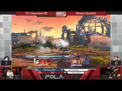 CFL Smackdown 98 WiiU - Riot (Bayonetta) vs Kiki (Diddy Kong) - Wiinners Quarters