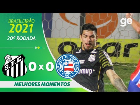 Gols e lances de Santos x Bahia