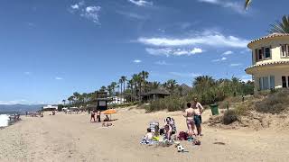 Marbella Malaga Best Beach walk🏖Marbella Spain🇪🇸4K HDR 60fps Nikki Beach beaches