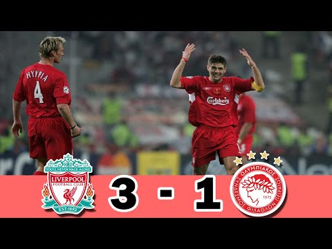 Liverpool vs Olympiacos 3 - 1 ● Steven Gerard Beautiful Strike  2004 - 2005