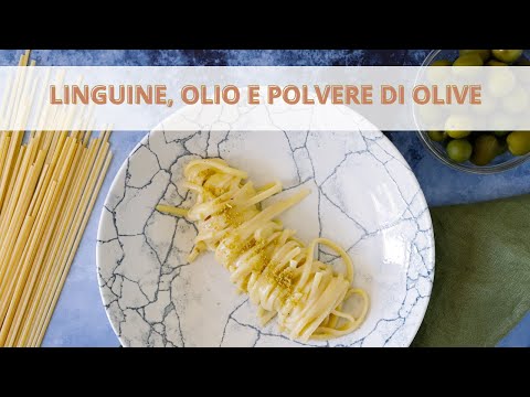 , title : 'Linguine, olio e polvere di olive - Chef Deg - Saporie'