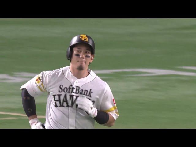 【5回裏】グランドスラム!! ホークス・栗原陵矢 パーソル CS パに向け弾みをつける右中間への第8号HR!! 2025年10月3日 福岡ソフトバンクホークス 対 オリックス・バファローズ