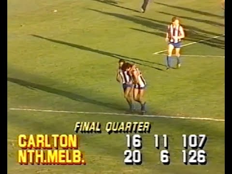 1985 Elimination Final - North Melbourne v Carlton. Channel 7