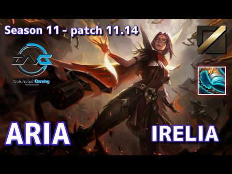 【韓国サーバー/GM】DFM Aria イレリア(Irelia) VS AF Fly ルブラン(Leblanc) MID - Patch11.14 KR Ranked【LoL】