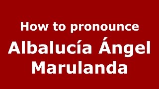 How to pronounce Albalucía ángel Marulanda