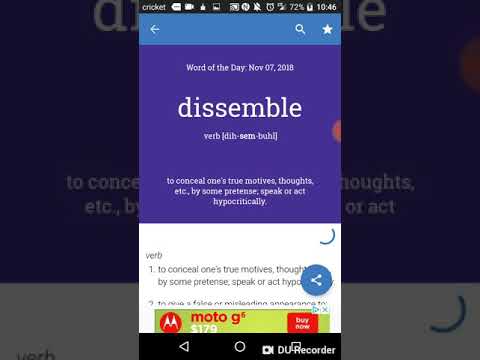 Word of the Day: November 7th, 2018 Dissemble