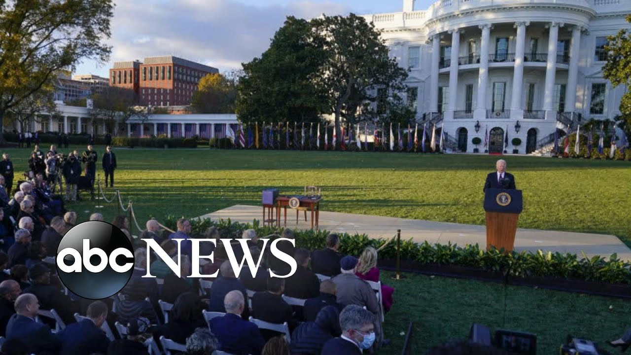 Biden celebrates win on bipartisan infrastructure bill