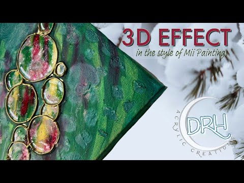 #253. 3D EFFECT Creating Art in the style of @Mii Paintings  #art #acrylicpainting #artist