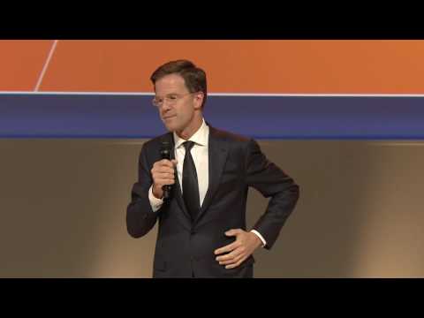Mark Rutte spreekt op het VVD voorjaarscongres 2016