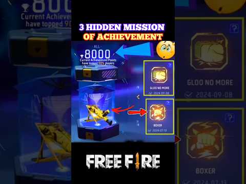 New hidden achievement mission free fire 😱🔥 | Top 3 Hidden achievement mission | #freefire #mission
