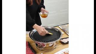 STAINLESS STEEL CHARCOAL GRILL PAN KOREAN BBQ PAN OVEN