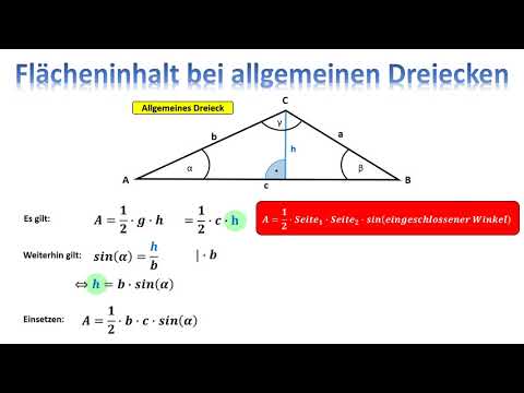 Area of ​​general triangles with sine