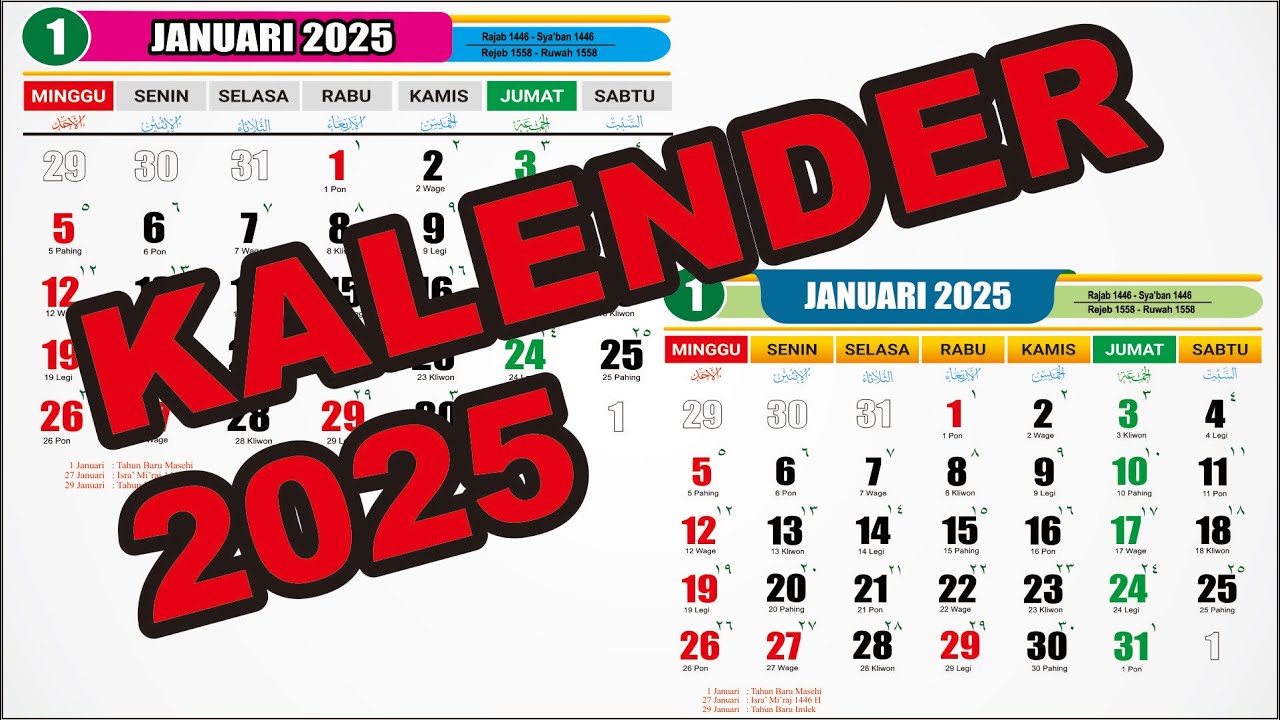 Template - KALENDER 2025 - CDR - Vector