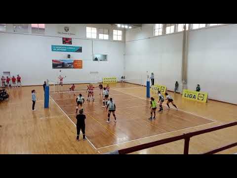 Ponto final do 1º set - Sporting CP vs Leixões SC