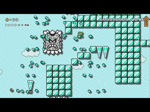 Don't get THWOMPED!: Ice Thwomps by Coops789 - Super Mario Maker 2 - No Commentary 1bu