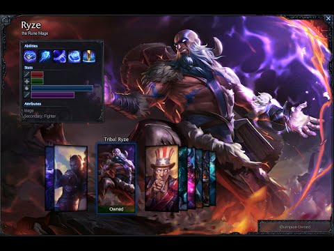 Tribal Ryze Skin Spotlight Gameplay 1080p HD League Of Legends