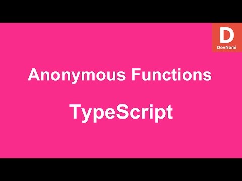 Typescript Anonymous Function