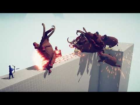 CAN 10x MAMMOTHS CROSS THE BRIDGE? - Totally Accurate Battle Simulator TABS