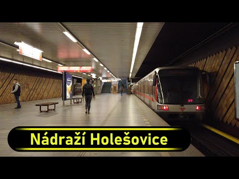 Metro Station Nádraží Holešovice - Prague 🇨🇿 - Walkthrough 🚶