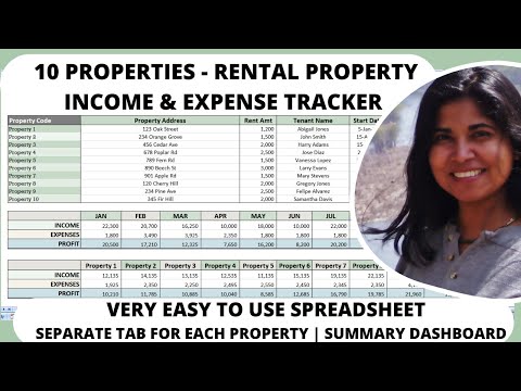 , title : '10 Rental Properties Income Expense Tracker Landlord Property Tracking Spreadsheet Short & Long Term'