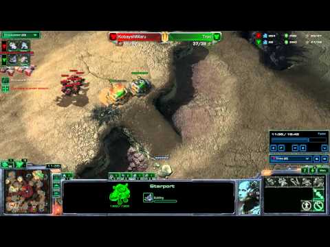HotS TvT Counter Marine SCV all-in into 2 Tank 2 Medivac marine push