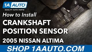 How to Replace Crankshaft Position Sensor 02-06 Nissan Altima L4 2.5L