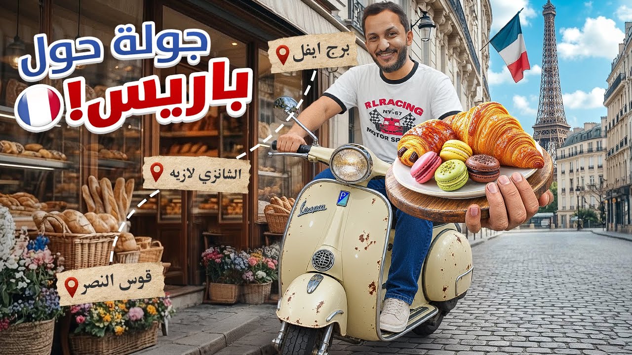 جولة في باريس على دباب 🛵