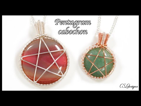 Pentagram wirework cabochon