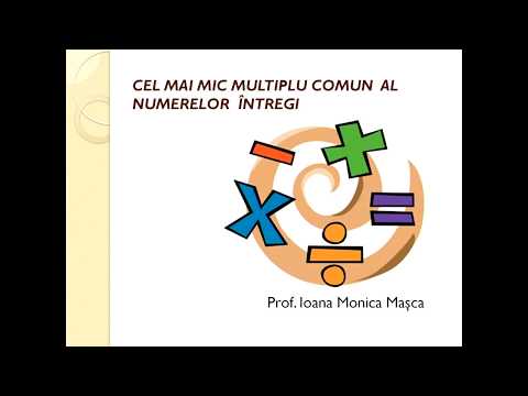 Matematica Gimnaziu   Cel mai mic multiplu comun