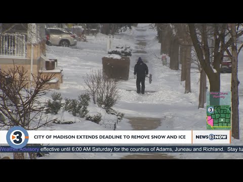 City of Madison extends deadline to remove snow and ice amid winter storm