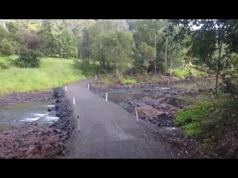 Black Road, Terania Creek crossing made with 2t Rock Bags