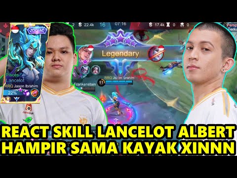 REACTION KELINCAHAN LANCELOT RRQ ALBERT ! GILA SIH SAMA KAYAK XINNN LANCELOT NYA ! - MOBILE LEGENDS