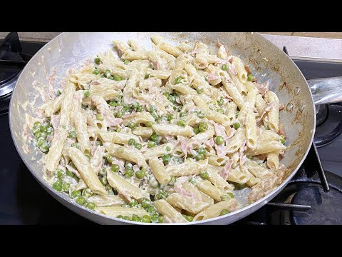 PASTA E PISELLI CON PANNA E PROSCIUTTO COTTO