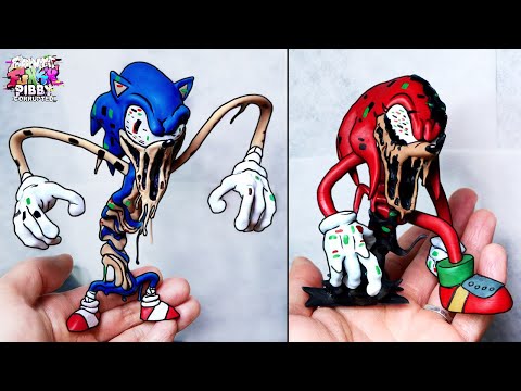 [FNF] Making Corrupted Sonic & Knuckles Sculpture Timelapse [Learn With Pibby] Friday Night Funkin'