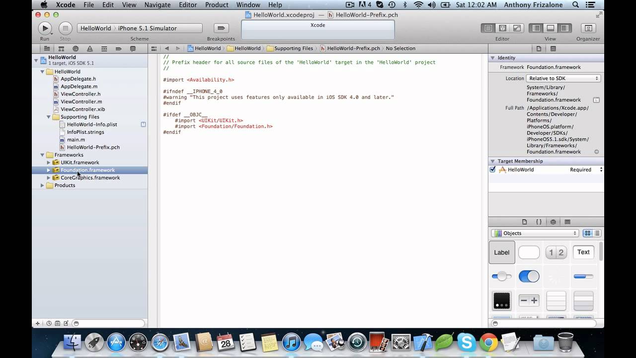 iOS Tutorial - Hello World