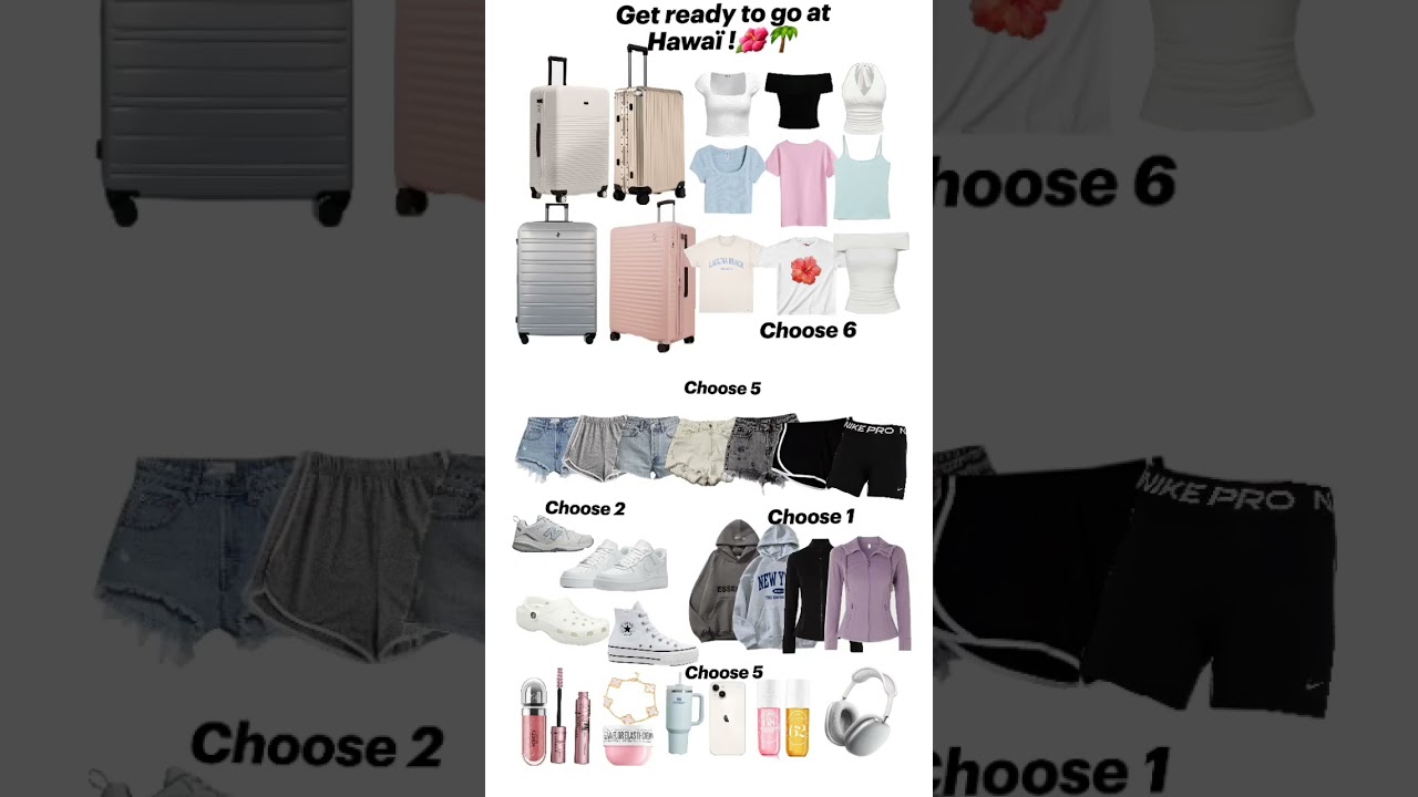 Let's pack for Hawaï 🌺🌴 #like #subscribe #grwm