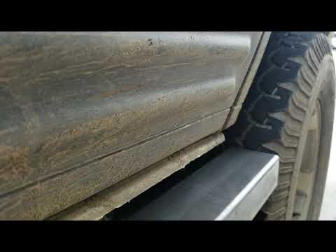 Jeep ZJ Rock Slider Width Test - Sizing up the slider.