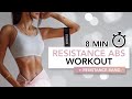 8 MIN RESISTANCE ABS WORKOUT Resistance Band Intense Ab Exercises Eylem Abaci