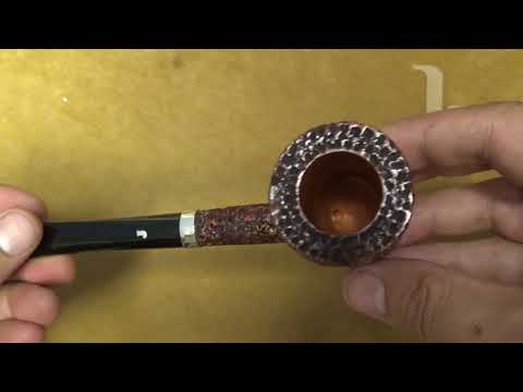 Pipa Ser Jacopo (R1) B  rusticata con vera in argento - Poker Chimney