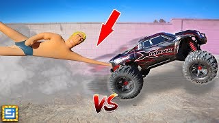 RC Car VS Stretch Armstrong!!