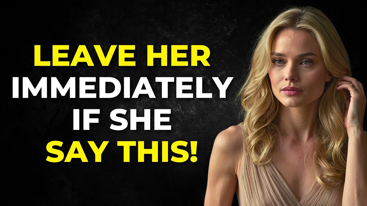 If She Tells You These 10 Things (Leave Her IMMEDIATELY FOR YOUR OWN GOOD)