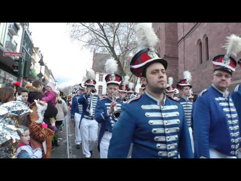 Mainzer Strassenfastnacht 2014 - Rosenmontagszug - Spielmannzug Esselbach + Rot-Weiße-Funken