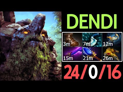 DENDI Dota 2 [Tiny] Insane Game Mass Gank 24 Kills