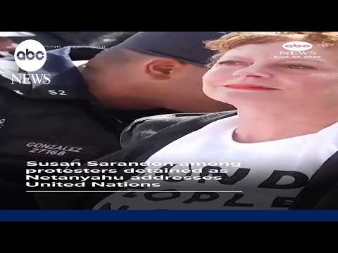 Susan Sarandon among protesters detained outside UN