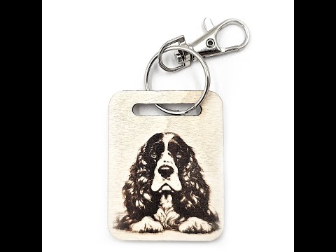 Personalised Cocker / Springer Spaniel Wooden Keyring