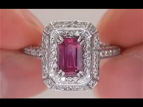 UNHEATED & UNTREATED 1950's Ruby & Diamond Art Deco Ring