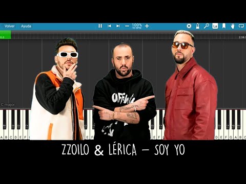 Zzoilo & Lérica - Soy yo (Tempo 90, Tono F#) - Piano Tutorial