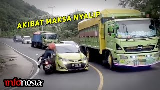 Download lagu KAPOK...! Aksi GAGAL Nyalip Berujung Celaka mp3